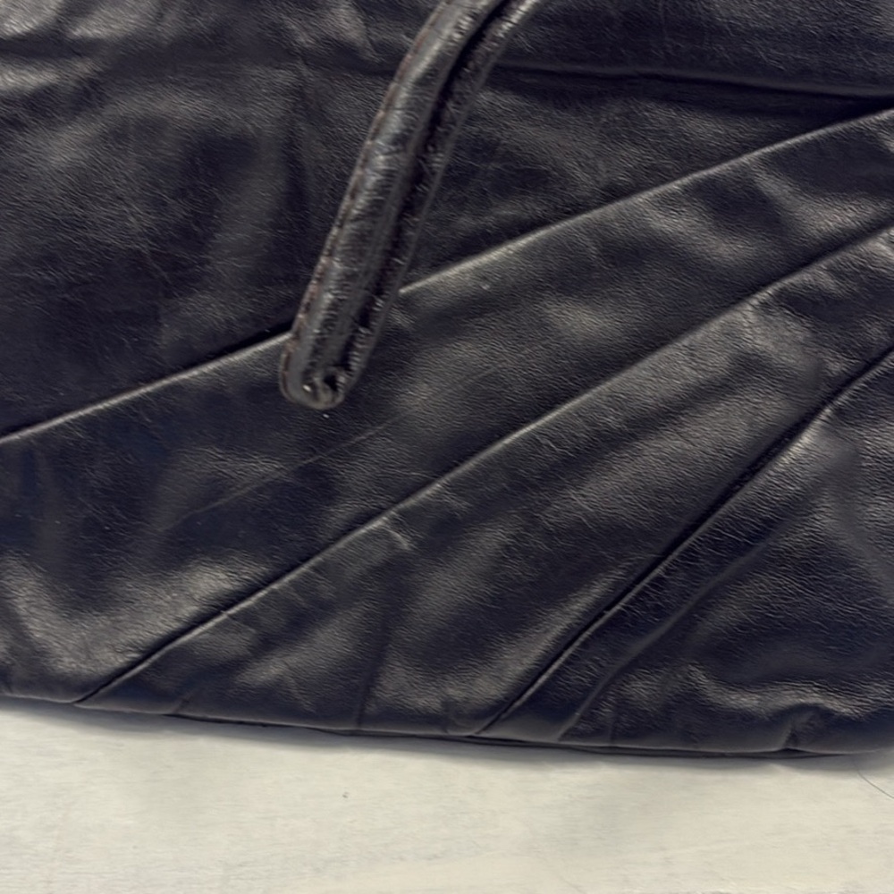 Elegant Black Leather Clutch